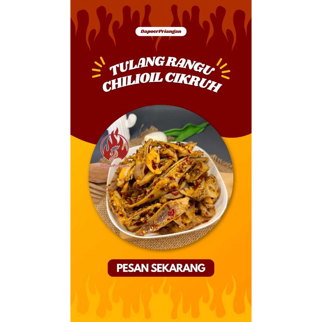 

1 BUNGKUS tulang rangu chili oil 80gr icip icip