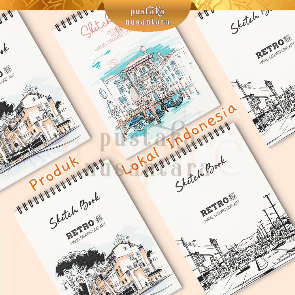 

Sketchbook Spiral ukuran A6 A5 A4 – Buku Gambar, Sketsa, & Melukis Kertas Tebal Berkualitas