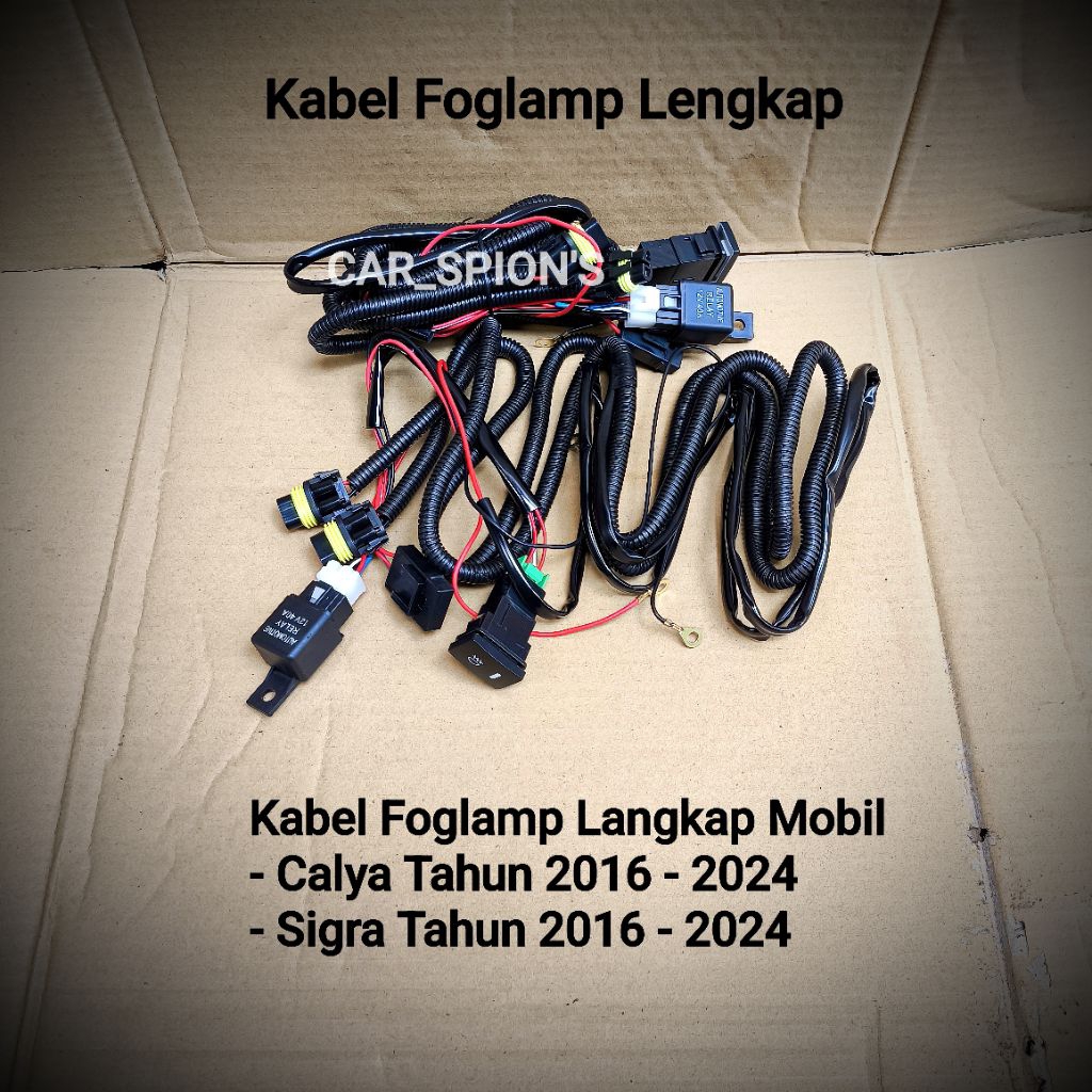 Kabel Foglamp Mobil Calya Dan Sigra Tahun 2016-2024 Kabel Lengkap Full Set