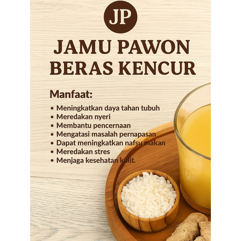 

JAMU PAWON-Beras Kencur