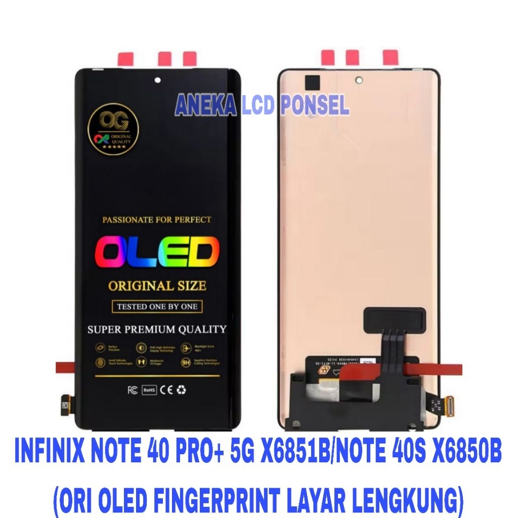 LCD INFINIX NOTE 40 PRO+ 5G X6851B/NOTE 40S X6850B (ORI OLED FINGERPRINT LAYAR LENGKUNG)