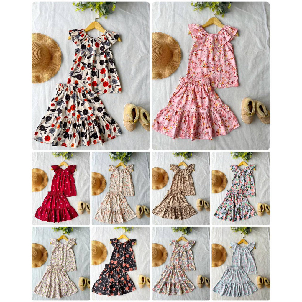 Stelan Rok Anak Perempuan Set rok Sabrina