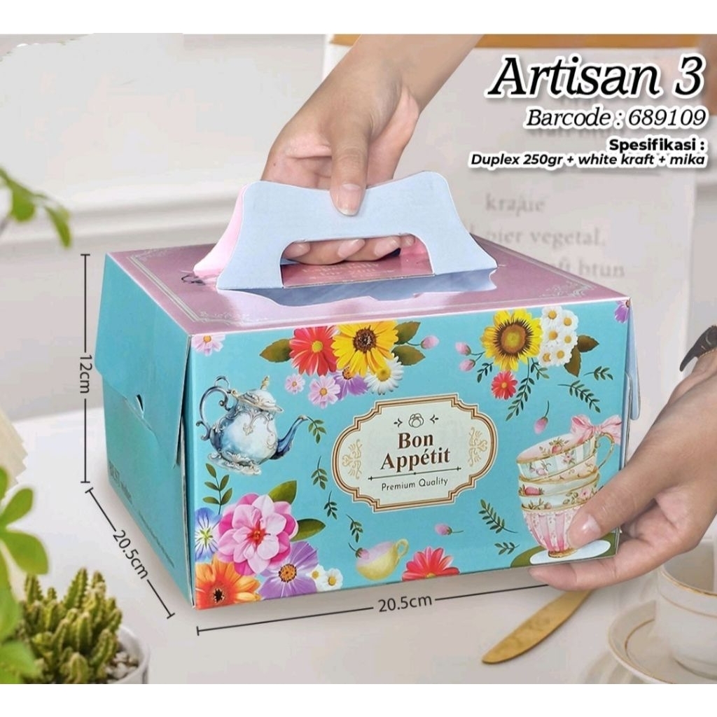 BOX DUS KUE - PER 1 PCS - KODE ARTISAN 3