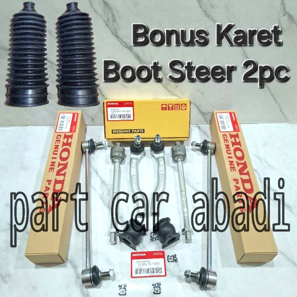 Paket Komplit 8Pc Rack End Long Tie Rod Link Stabilizer Karet Mobilio 2014 2015 2016 2017 2018 2019 