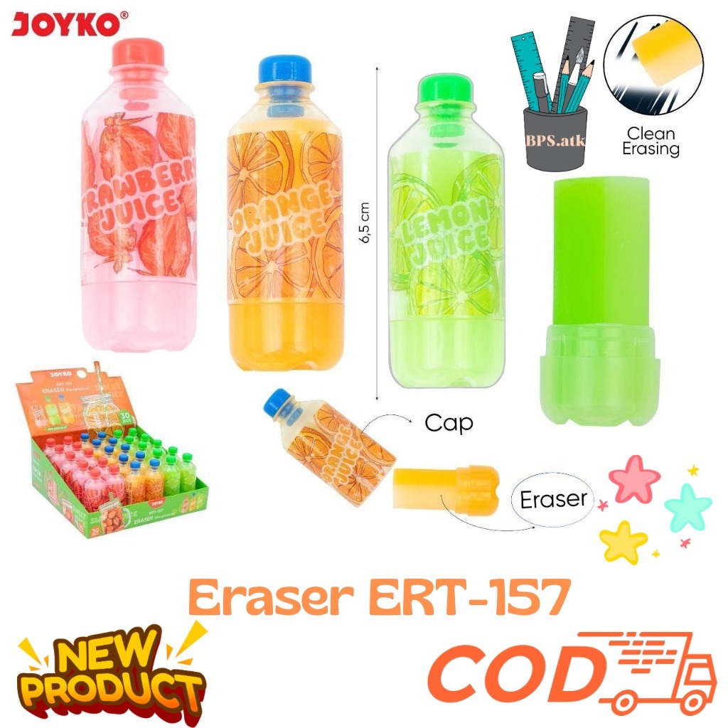 

(6 pcs) Eraser JOYKO ERT-157 Sweet Juice Penghapus Motif Minuman Unik