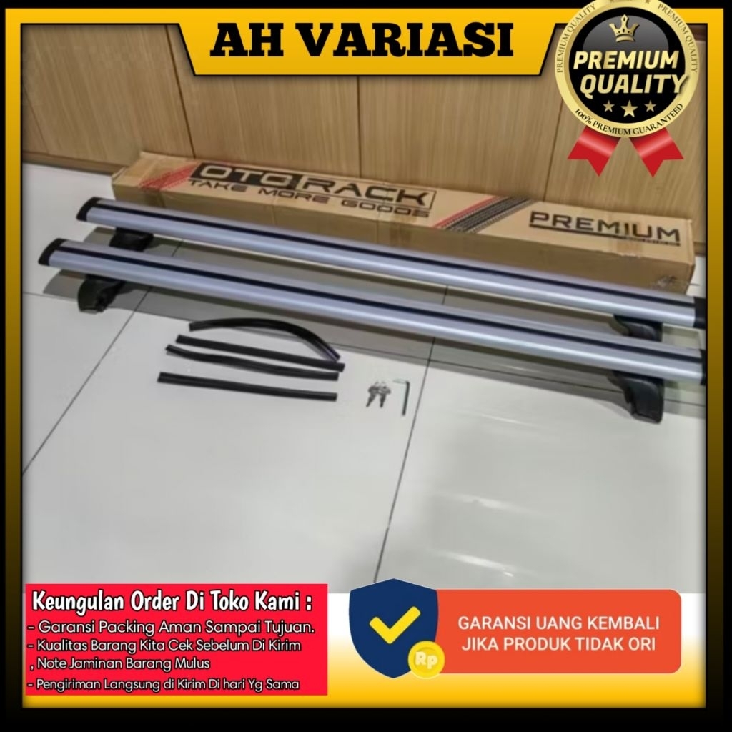 Cross Bar / Cross Bar Otorack Premium Silver Khusus Mobil Fortuner VRZ GR / Pajero Sport / Palisade 