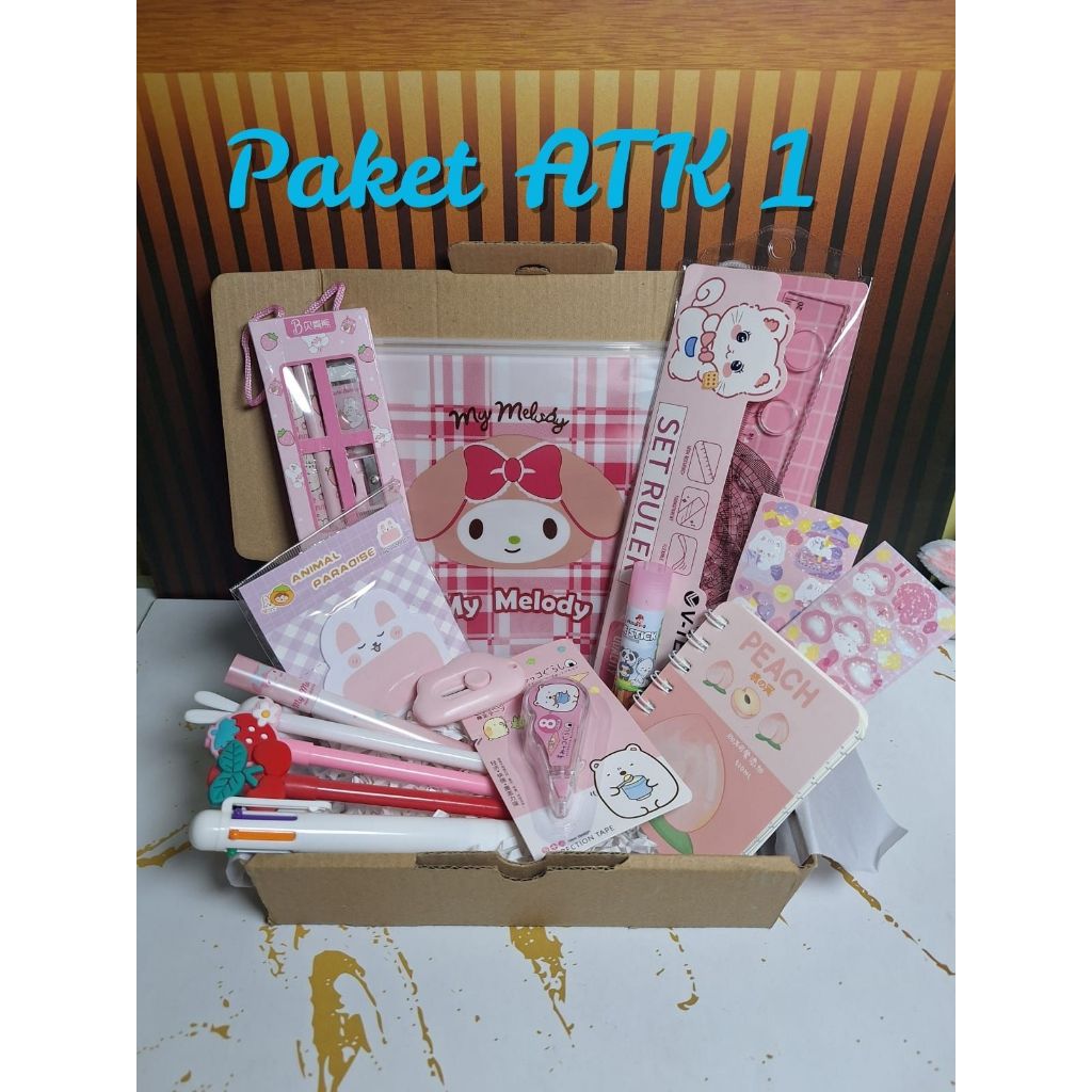 

MIKAILA - (Paket 1) Paket Alat Tulis 14in1 / Stationary Set Fancy / Alat Tulis Set / Kado / Hampers / Bingkisan Ulang Tahun / Sekolah / Kantor