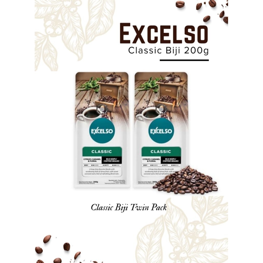 

EXCELSO CLASSIC BIJI 200G TWIN PACK ( isi 2 )