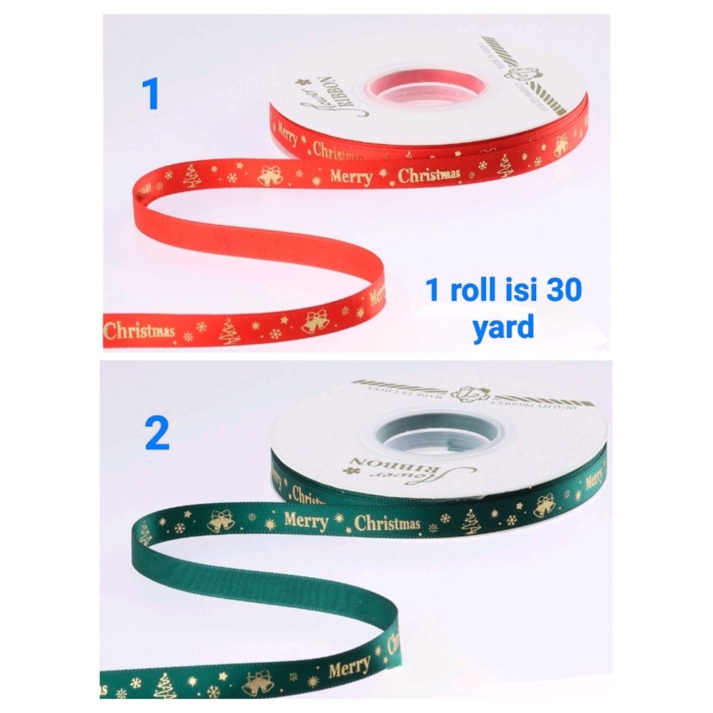 

pita natal christmas uk 1 cm (harga 1 roll)