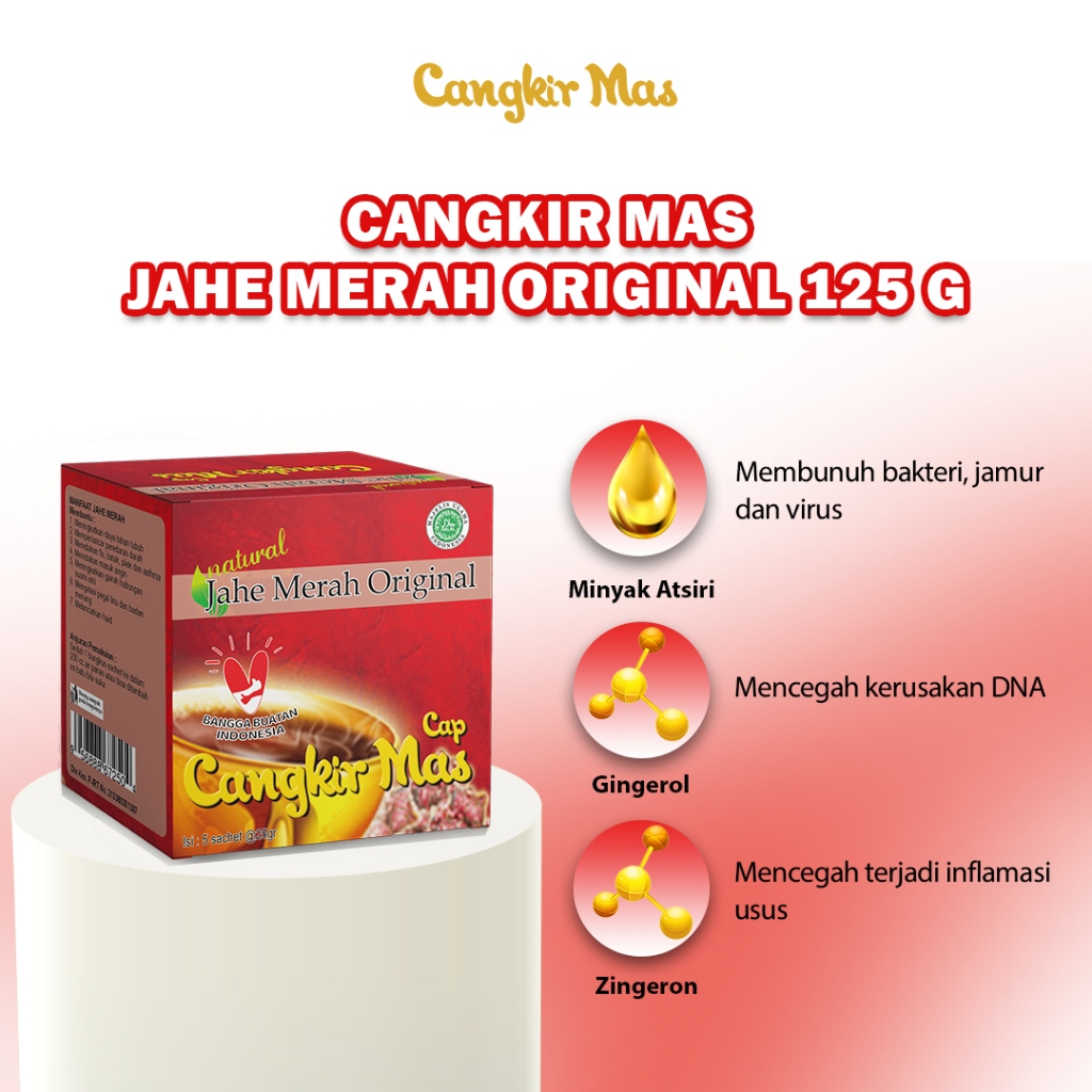

Cangkir Mas Jahe Merah Original Box 125 Gram