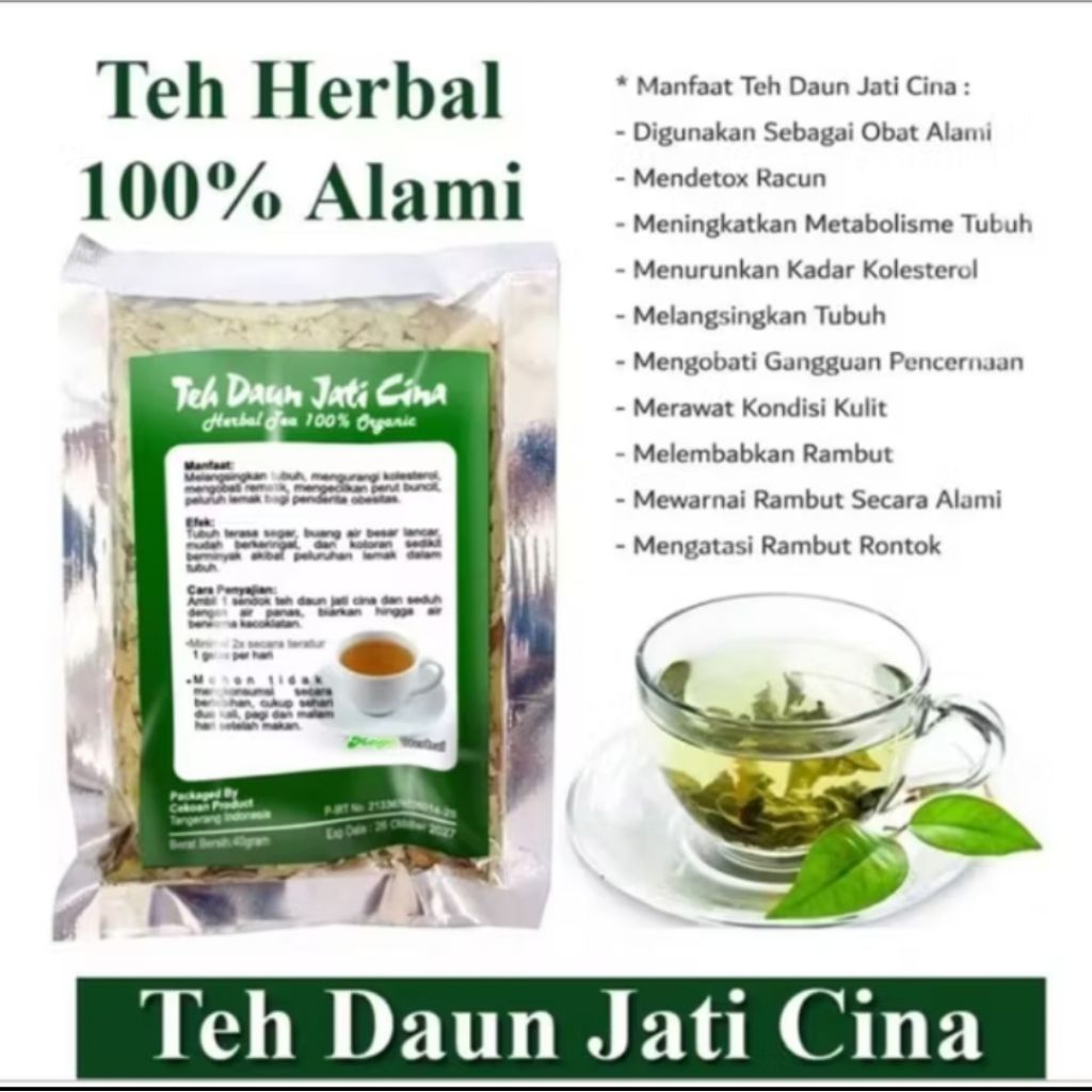 

Hikmah Teh Daun Jati Cina Asli 40 gr HALAL BPOM