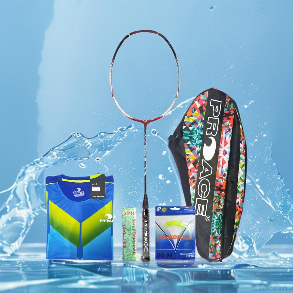Raket Badminton ProAce Sabre 18 Bonus Komplit Raket ProAce Sabre 18