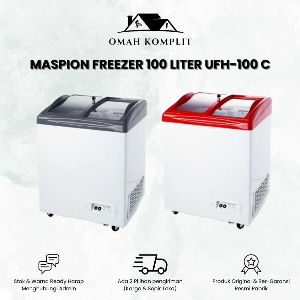 Chest Freezer Maspion UFH-100 C | Freezer Box maspion 100L Tutup Kaca