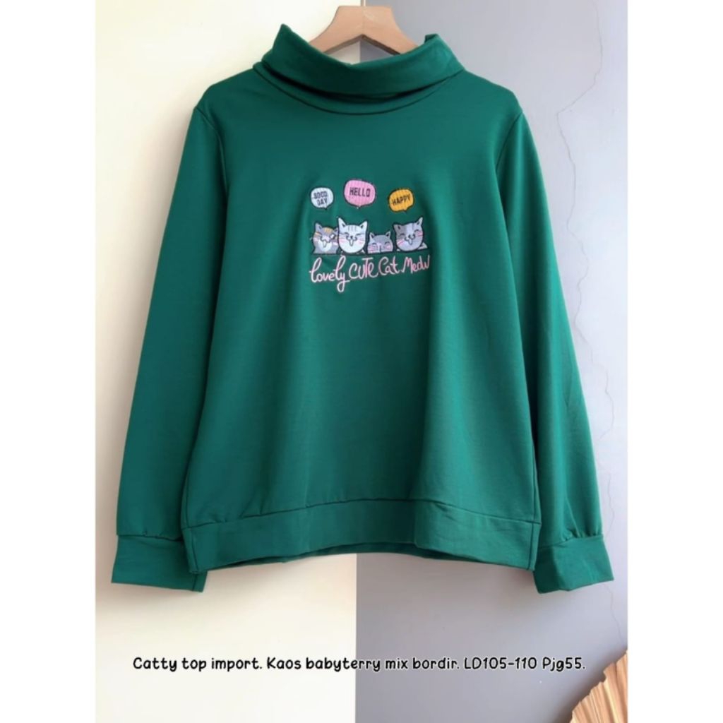 CATTY TOP IMPORT | atasan wanita | sweater kaos import