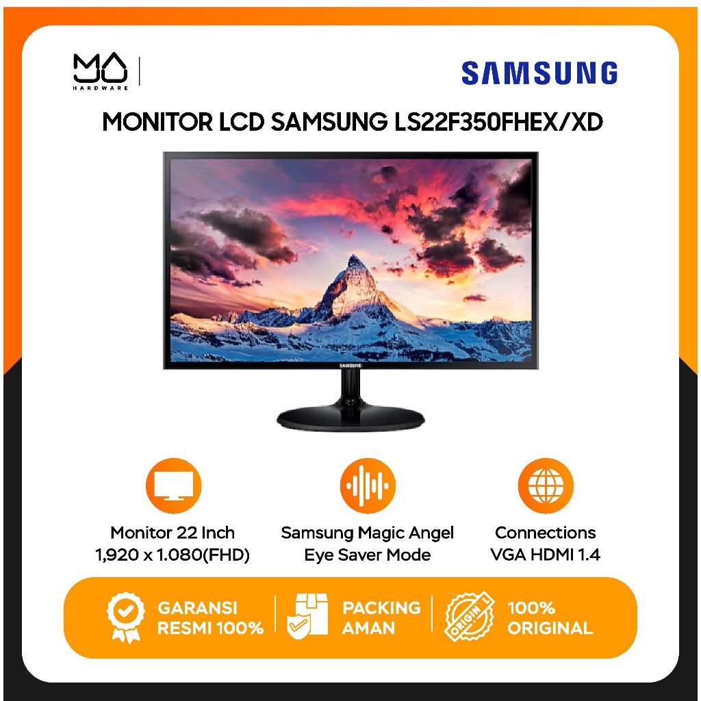 Monitor LED Samsung 22" S22F350FHE - Garansi Resmi