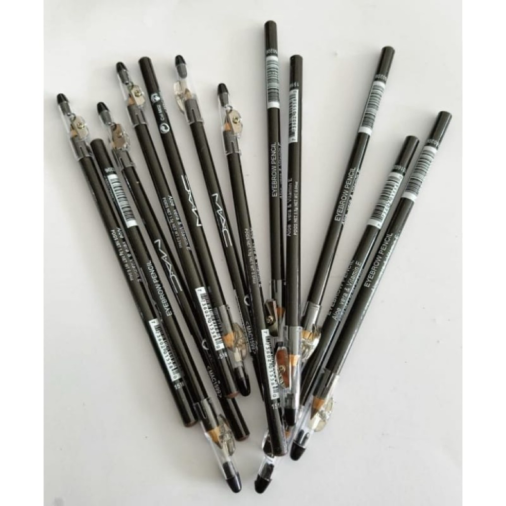 Best Seller Pensil Alis MAC 2in1 - Pensil Alis Mata Natural - Pensil Alis Mata 1Pcs - Pensil Alis Na