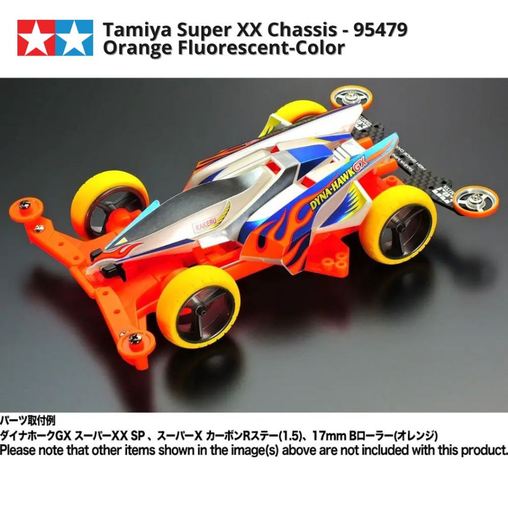 Chassis Tamiya Super XX Orange Fluorescent Color - Rare Item