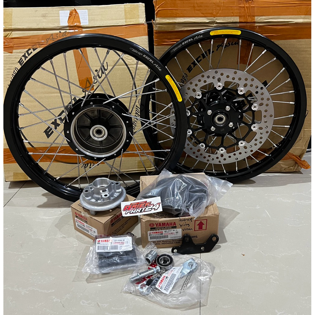 FULL SET PAKET VELG SET PNP RX KING VELG TAKASAGO RING 18 160X185 TROMOL DEPAN ORIGINAL RX KING & TR