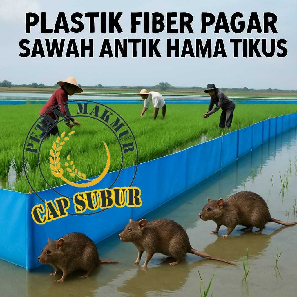 PLASTIK FIBER SAWAH ANTI HAMA TIKUS / PLASTIK PAGAR SAWAH / PLASTIK