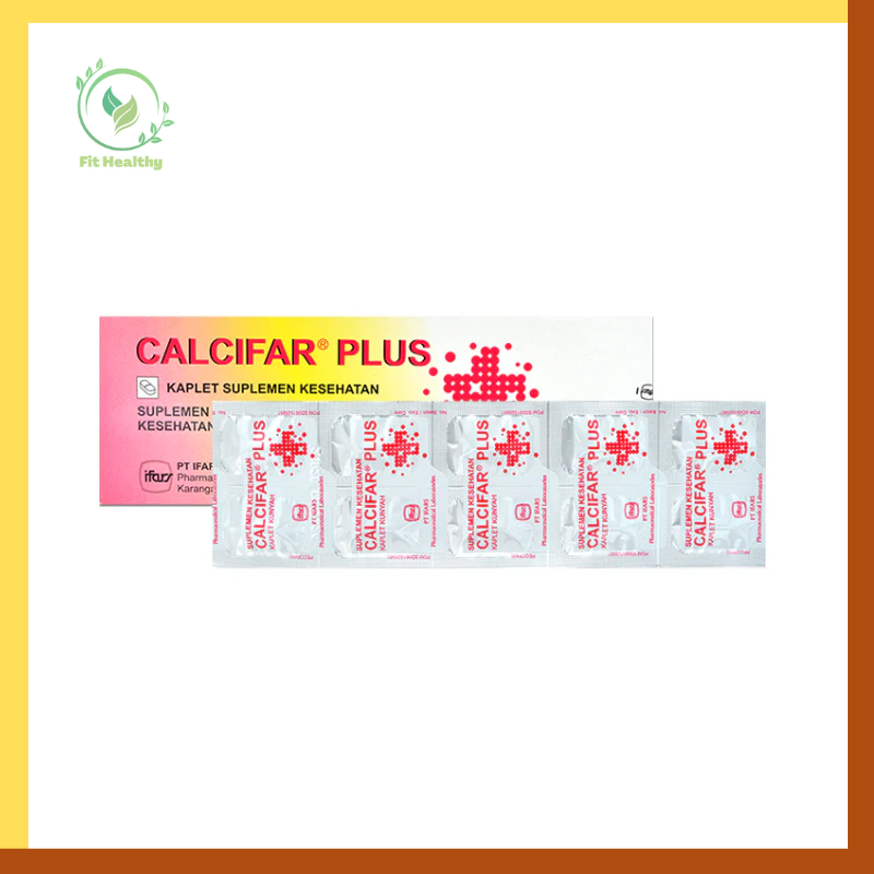 Calcifar Plus Isi 100 Kaplet Ifars / Kalsium / Vitamin D3 & Daya Tahan Tubuh