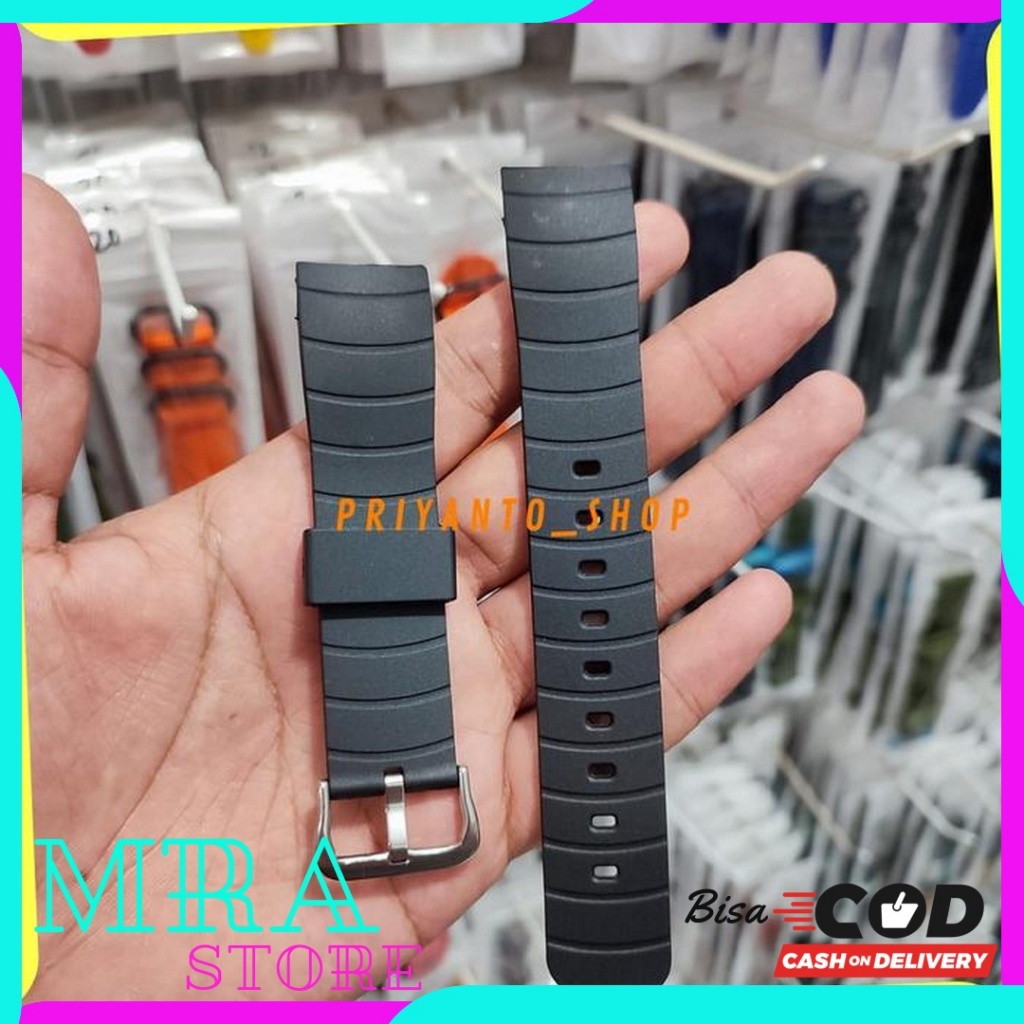 STRAP TALI JAM TANGAN QQ Q&Q QNQ M-122 M 122 HITAM RUBBER