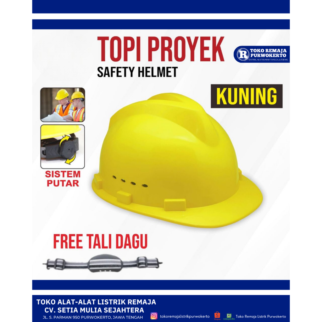Topi / Helm Proyek Kuning MSK Popeye