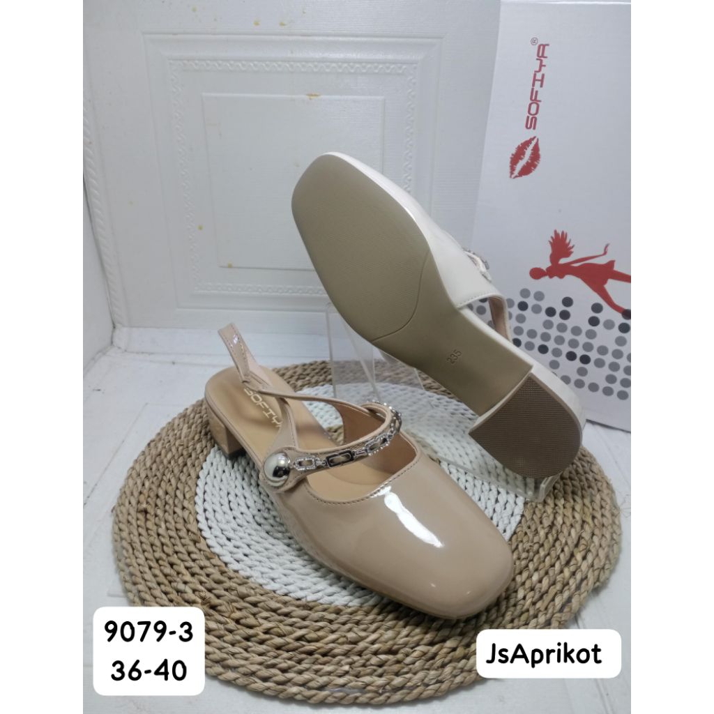 SANDAL HAK TALI IMPORT WANITA SOFIYA 9079-3