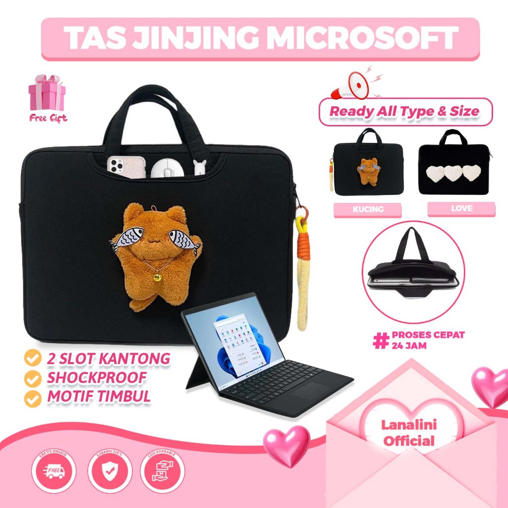 Tas Case With Strap Tablet Microsoft Surface Pro 11 X 10 9 8 7 6 5 Go 1 2 3 4 10.5 11 12 13 Inch Sle