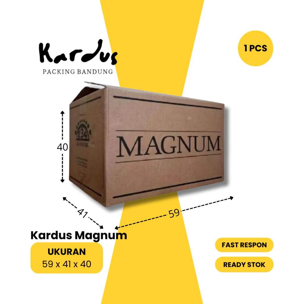 

Kardus Magnum | Ukuran 59 x 41 x 40 | Kardus Packing Bandung - 1 Pcs