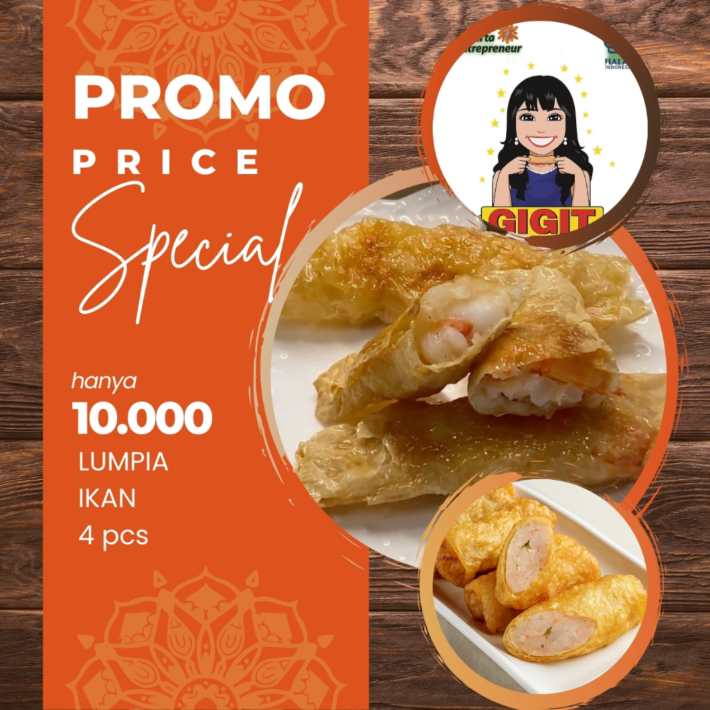 

Promo Special Ikan 4 pcs Lumpia Hanya 10.000 Rupiah