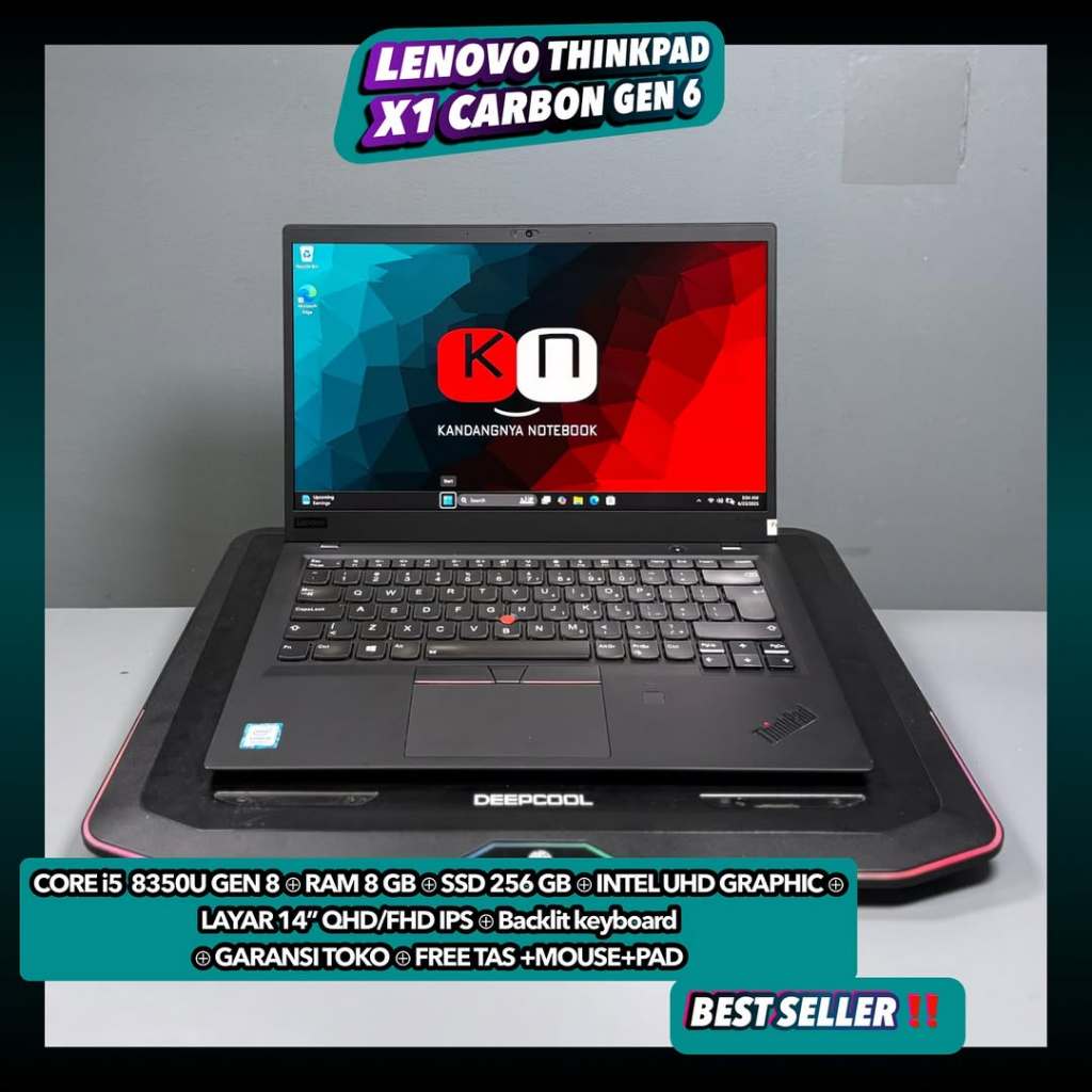 Lenovo Thinkpad X1 Carbon Core i5 G7/G8 Ram 16GB/1TB Layar QHD