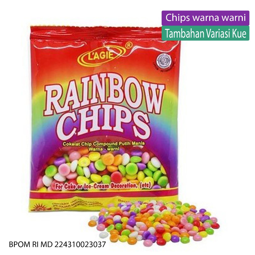 

Best Seller Toping Kue Roti Es krim Toping jajanan minuman lainnya Rainbow Chips warna warni rasa manis legit bisa buat camilan jajanan dimakan langsung tetap Utuh tidak Meleleh meski masuk oven ataupun kena panas lainnya