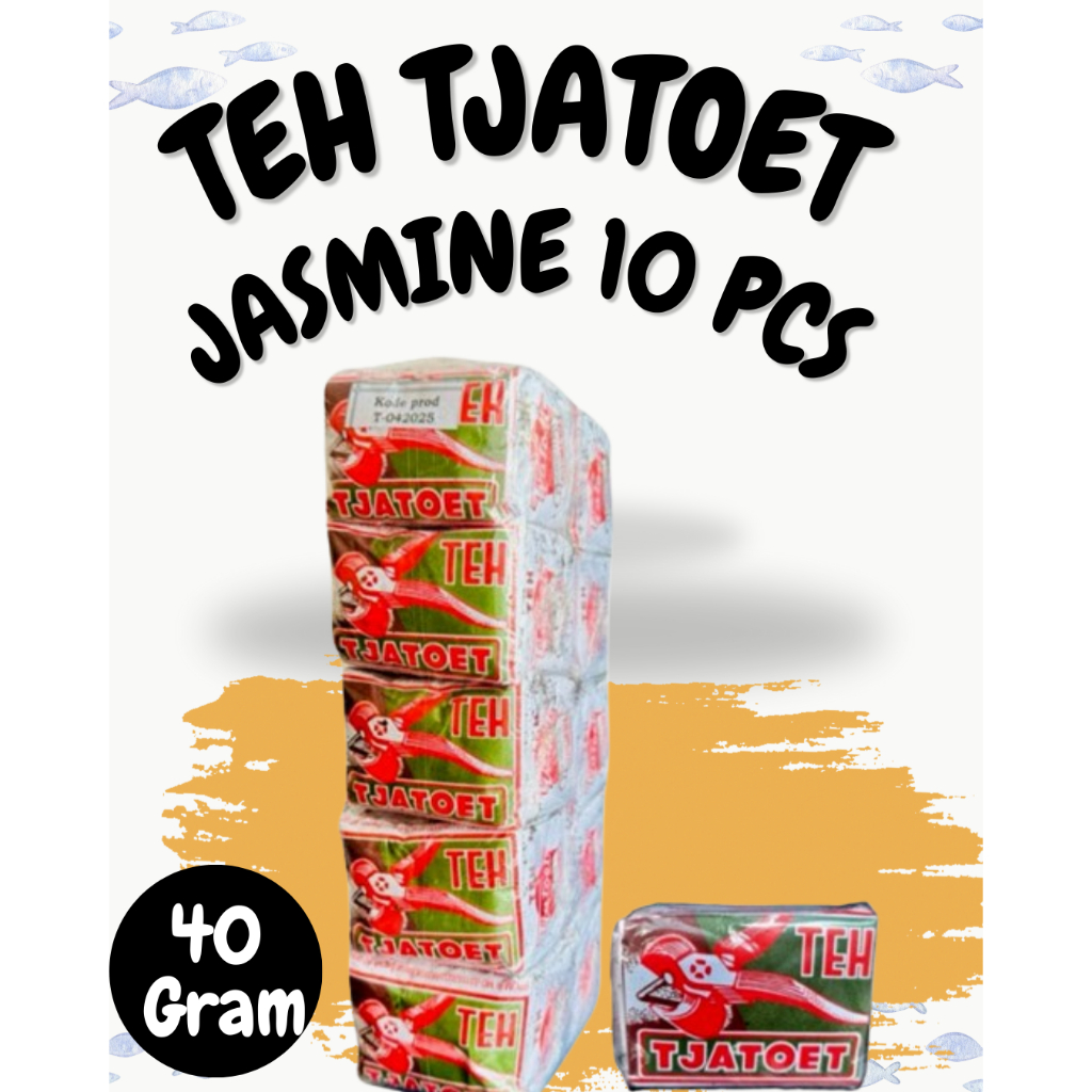 

Teh Tjatoet Hijau Asli Tjatoet Jasmine Istimewa Teh Bubuk Melati 10pcs @40gr