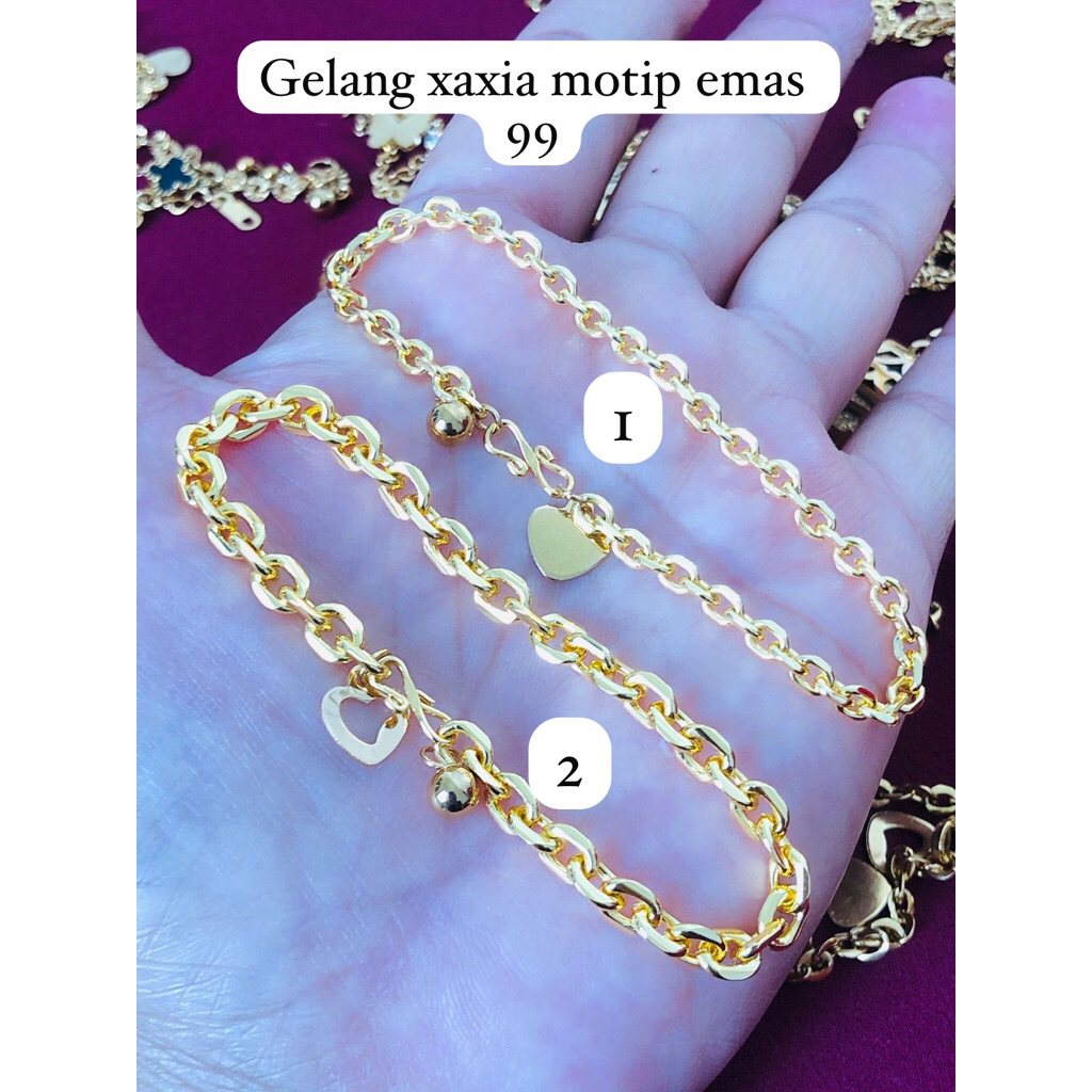 gelang brlting motip emas 99
