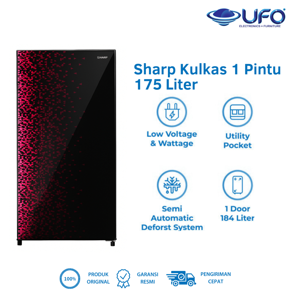 Sharp Kulkas 1 Pintu SJX195MGGR