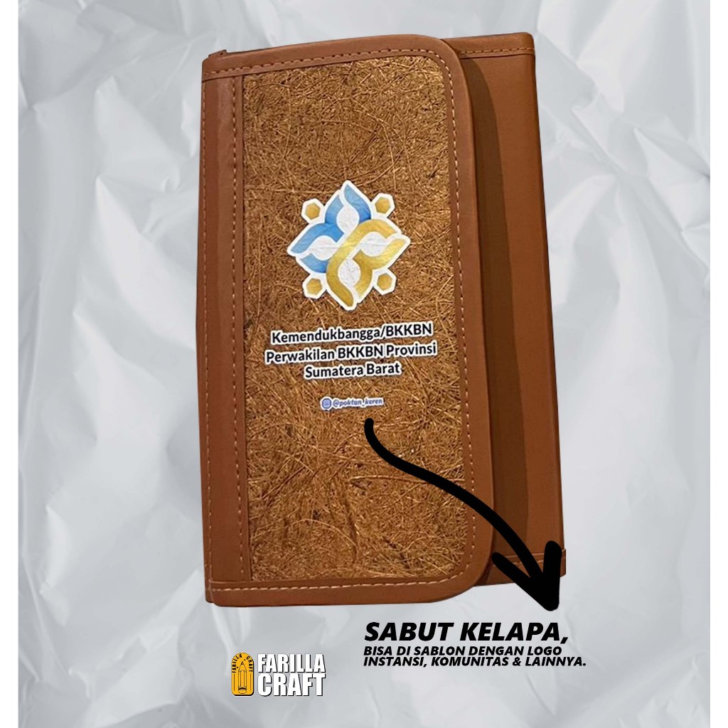 

Cover Buku Sabut Kelapa - Bisa Custom Logo - Sudah Termasuk Buku/Notebook