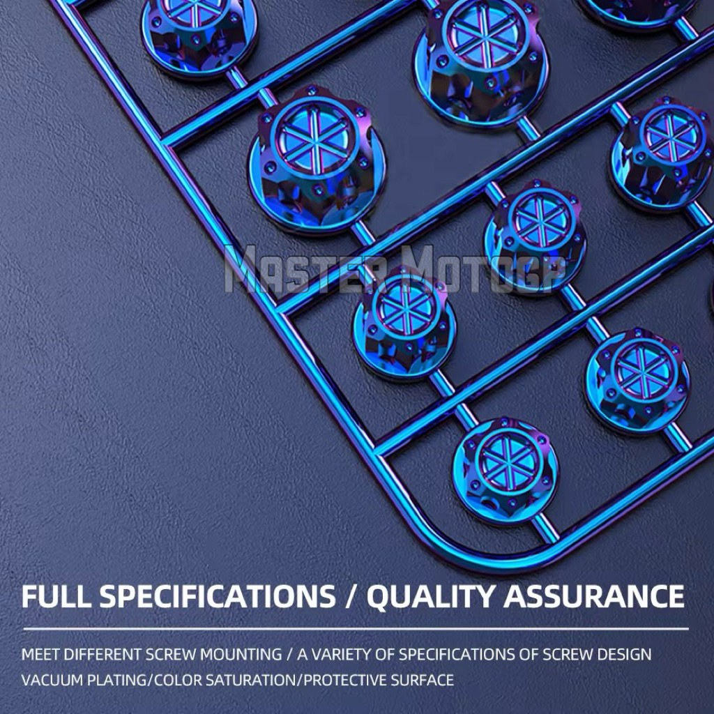 sarung tutup baut probolt motor Set sekrup modifikasi Cover baut flower topi plug warna sepeda motor