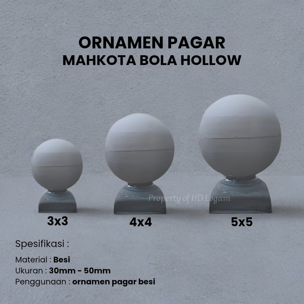 (GROSIR)Ornamen Mahkota Bola |Ornamen pagar