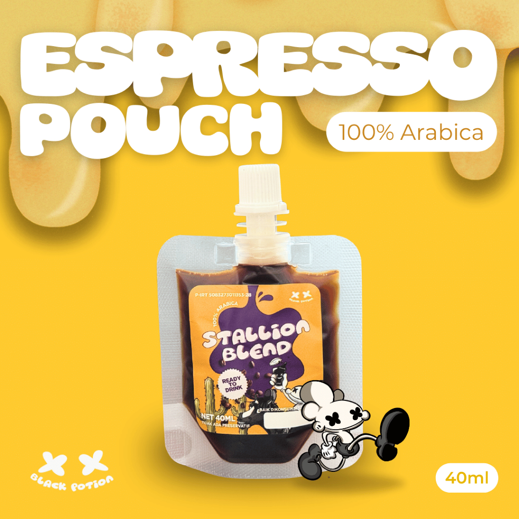 

Espresso Pouch Kopi Konsentrat Full Kopi Arabica (Stallion) - 1 pcs