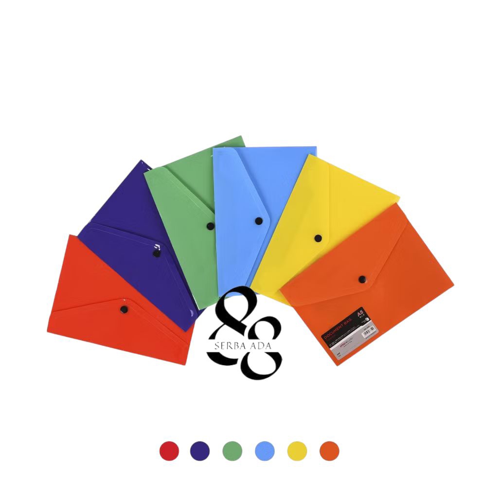 

InterX Folder Map Kancing Dokumen File Bag Hijau Opaque A5