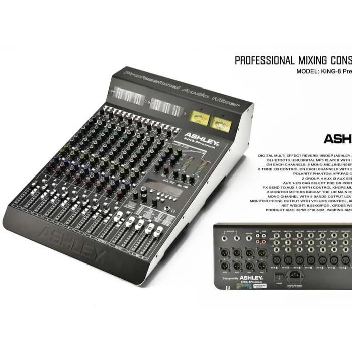 ASHLEY KING 8 PREMIUM MIXER ASHLEY KING-8 PREMIUM ORIGINAL 8 CHANNEL