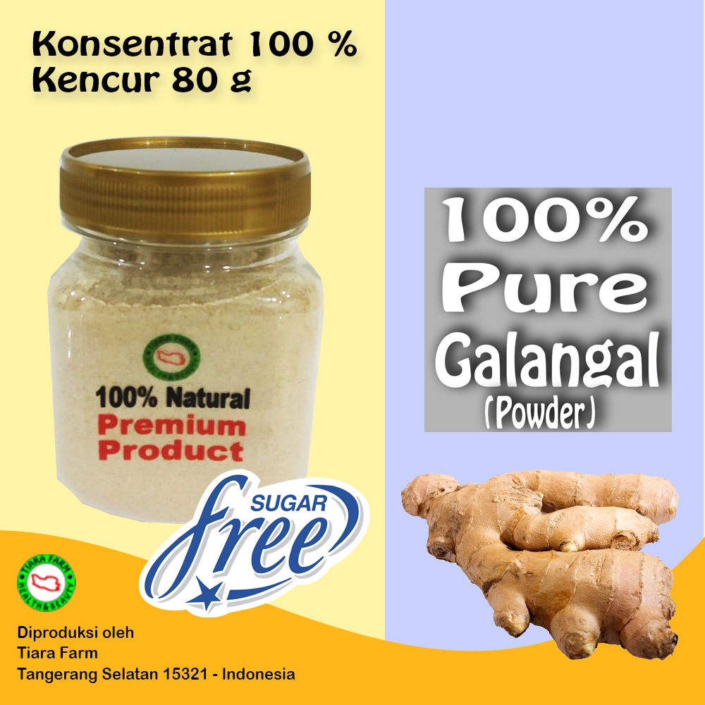 

Aromatic Ginger Powder (Bubuk Kencur) Premium Murni 80 g - Tiara Farm