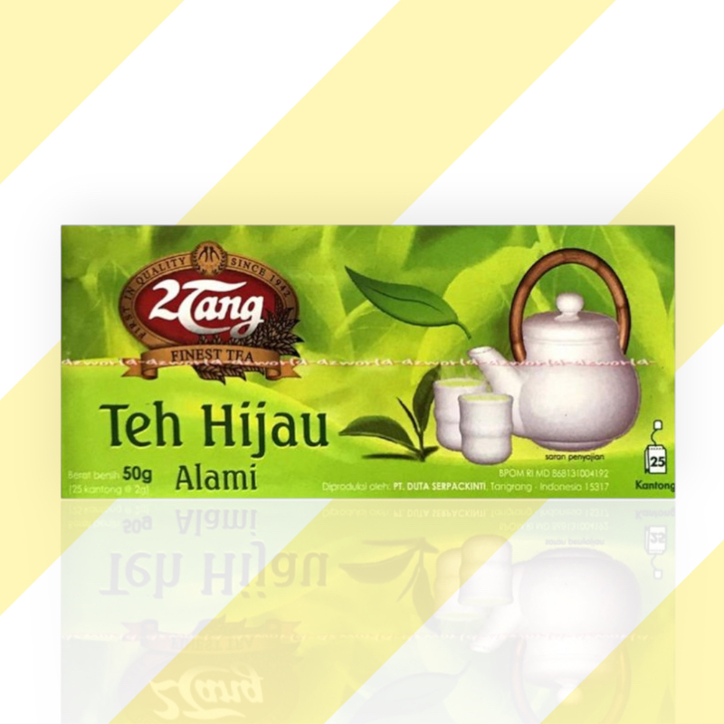 Teh 2Tang Green Tea Natural 25bag 2 Tang Teh Celup Dua Tang Teh Hijau Greentea