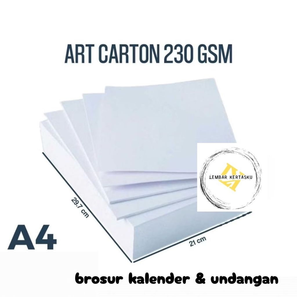 

Art Carton 230 gsm A4 isi 30 Lembar / Kertas Art Carton 230 Gsm A4