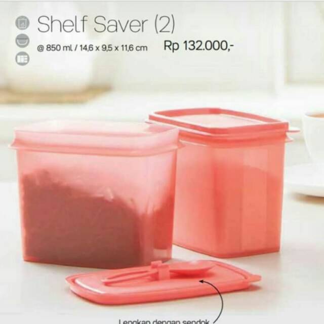 Shelf saver tempat gula Tupperware Guava (Satuan)