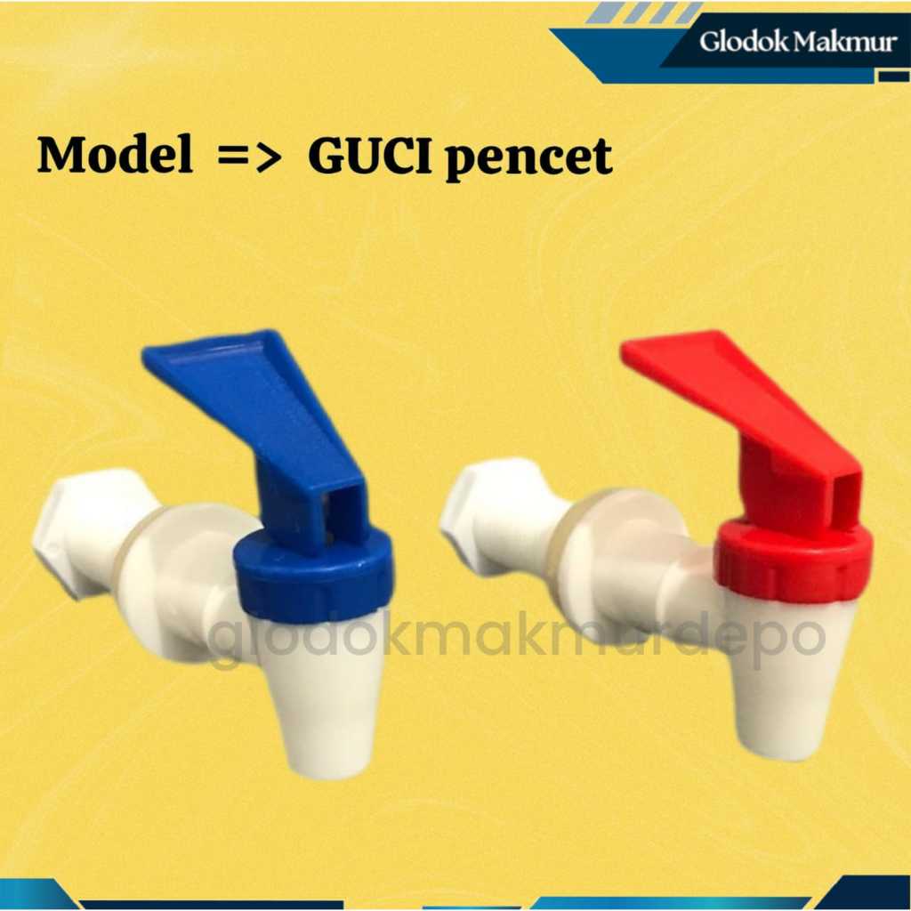 KRAN DISPENSER GALON MODEL GUCI PENCET PANJANG + SEAL