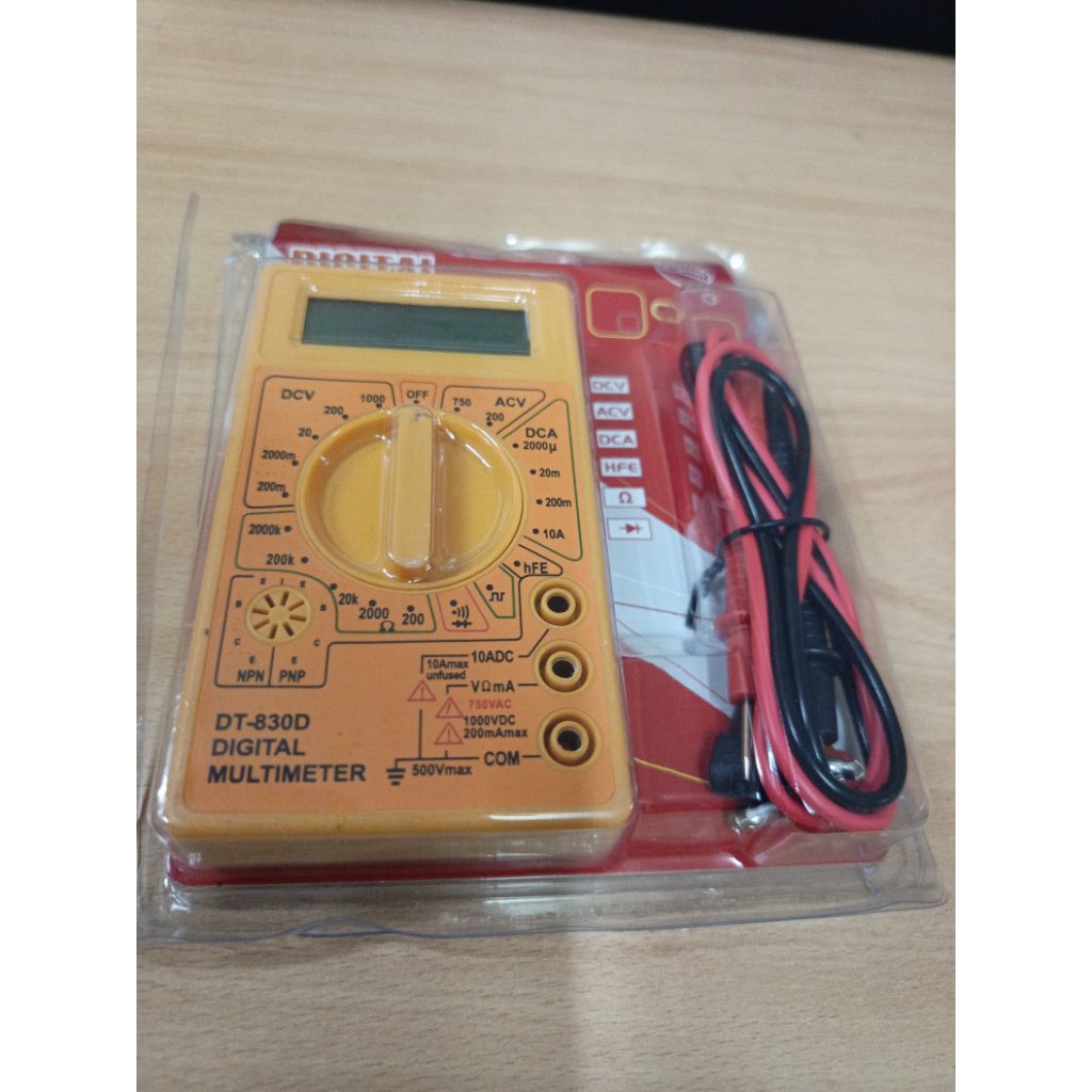 MULTITESTER DIGITAL MINI DT-830D MULTIMETER DIGITAL DT-830D YELLOW CHEAP GOOD