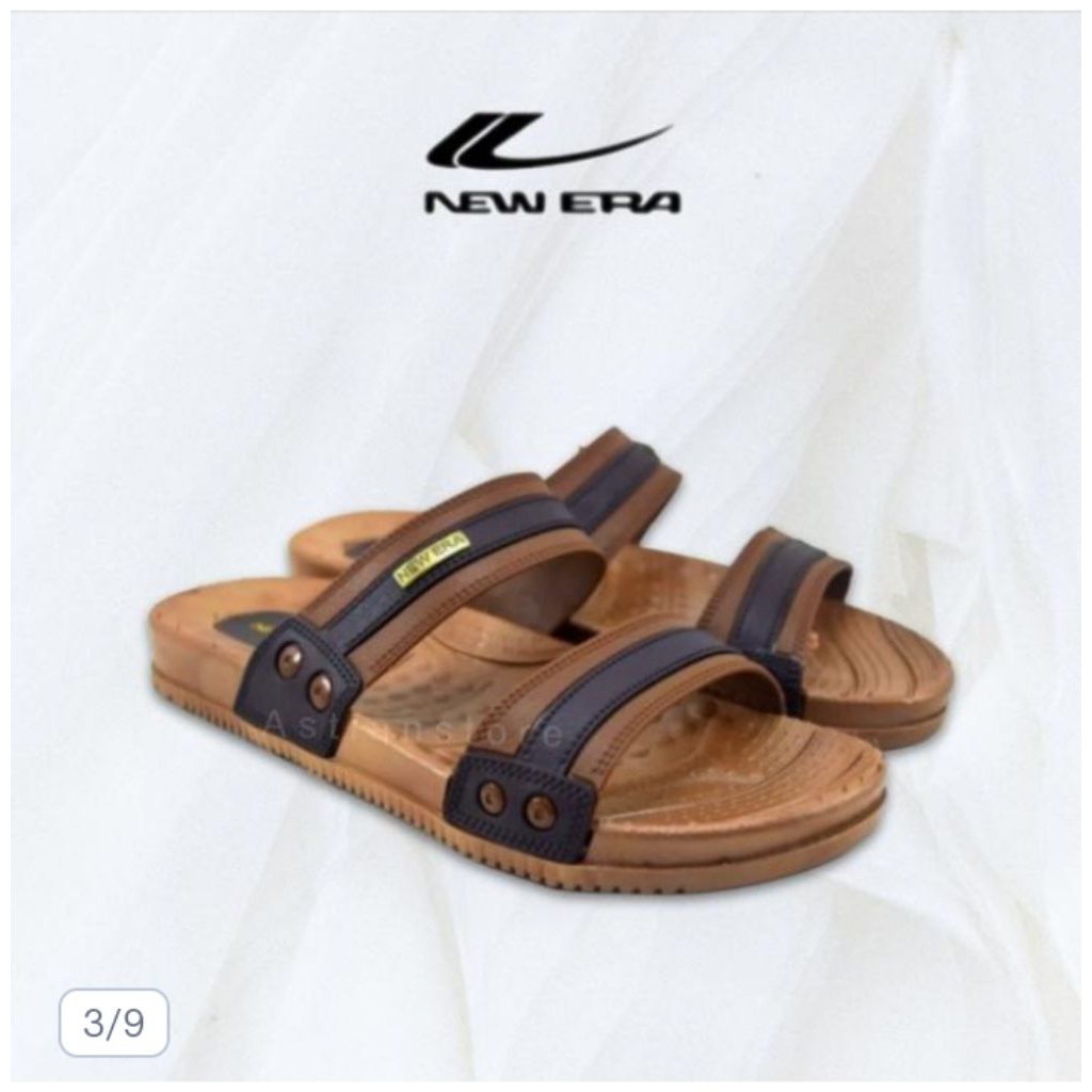 sandal selop karet pria new era nyaman di pakai