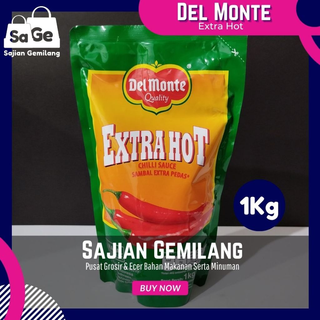 

[TURUN HARGA] Del Monte Extra Hot Saus Sambal 1kg - Pedas Kental Untuk Usaha Kuliner - Grosir Sajian Gemilang