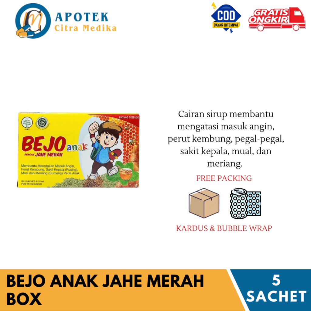 

Bejo Anak Jahe Merah - Meredakan Masuk Angin, Perut Kembung, Pegal dan Mual